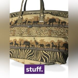 Jade Multicolor Safari Print Tote